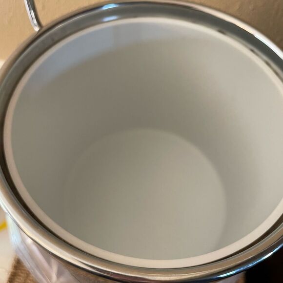 Vintage MCM Starburst Silver Metal Atomic Ice Bucket - Picture 9 of 16